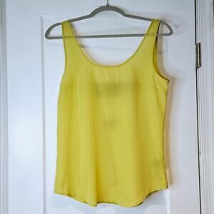 PJK Patterson J Kincaid Yellow Tank Leather Back Strap Size XS